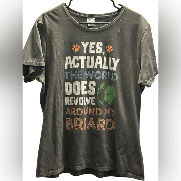 Briard Doglover Tshirt XXL Graphic Tee Pets Unique Fun - Picture 1 of 3